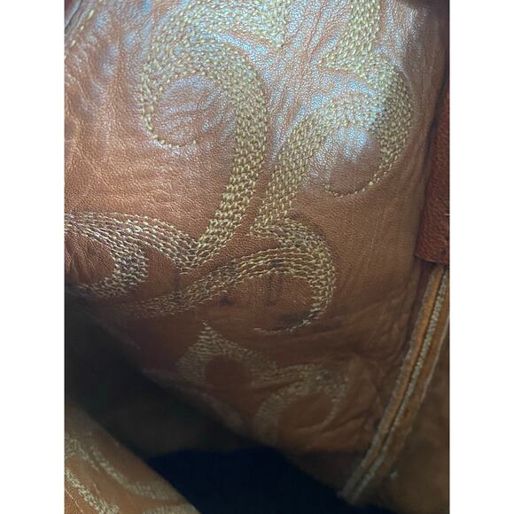 Tony Lama brown vintage caiman alligator boots size 8.5 D - Picture 8 of 8